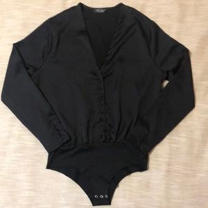 Zara Long Sleeve Bodysuit with Button detail